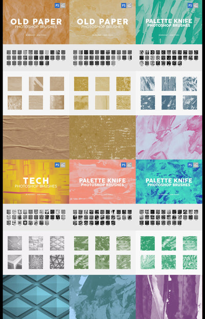 3000+ Photoshop Texture & Stamp Brushes Bundle - Artixty