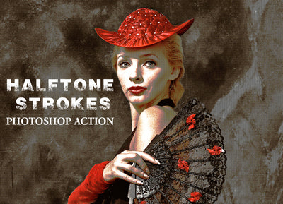12 Halftone Effect Photoshop Actions Bundle - Artixty
