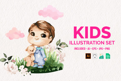 1090 Prestigious Watercolor Illustrations Bundle-Graphics-Artixty