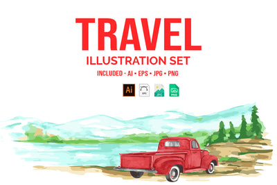 1090 Prestigious Watercolor Illustrations Bundle-Graphics-Artixty