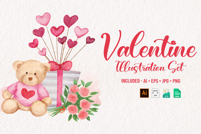 1090 Prestigious Watercolor Illustrations Bundle-Graphics-Artixty