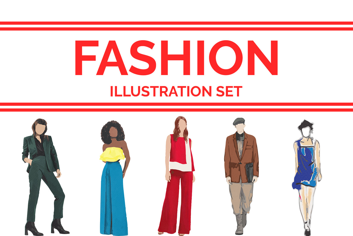 1090 Prestigious Watercolor Illustrations Bundle-Graphics-Artixty
