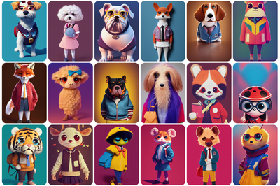 115+ Cute School Animals Bundle - Artixty