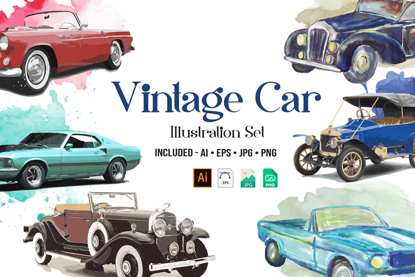 1090 Prestigious Watercolor Illustrations Bundle-Graphics-Artixty