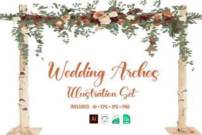 1090 Prestigious Watercolor Illustrations Bundle-Graphics-Artixty