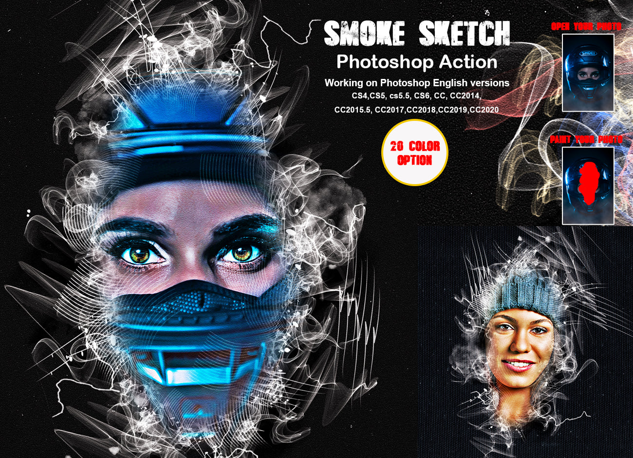11-In-1 Smoke Photoshop Actions Bundle - Artixty