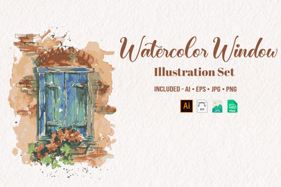 1090 Prestigious Watercolor Illustrations Bundle-Graphics-Artixty