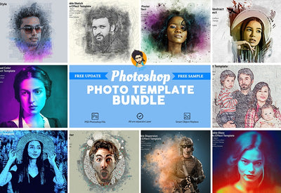 The 10-in-1 Photo Effects Photoshop Templates Bundle - Artixty