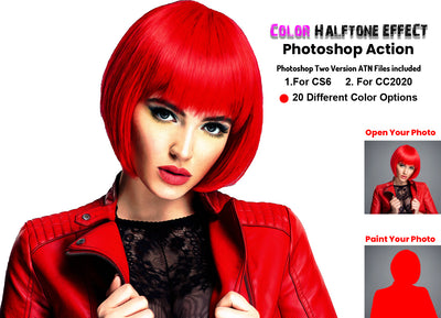 12 Halftone Effect Photoshop Actions Bundle - Artixty