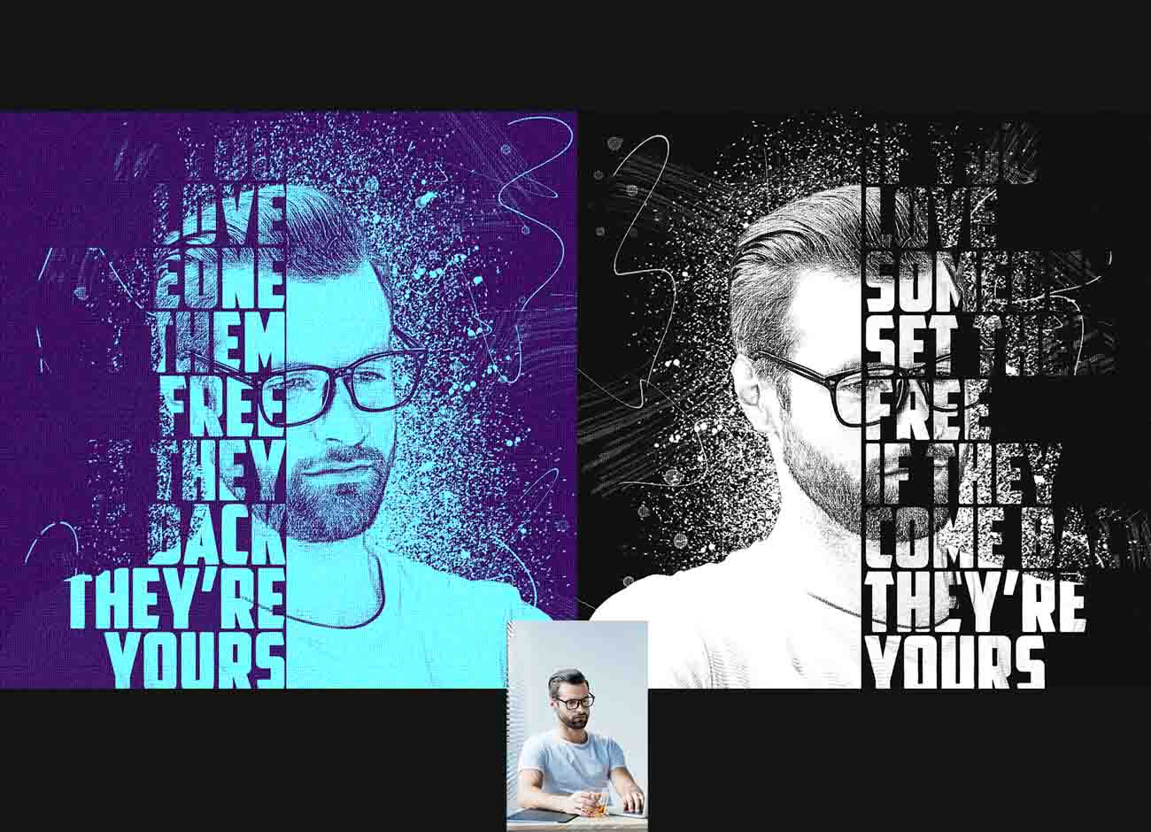12 Mixed Art Photoshop Actions Bundle - Artixty