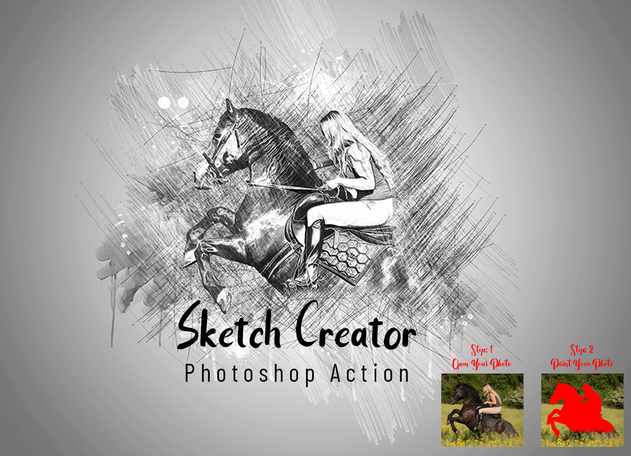 12 Mixed Art Photoshop Actions Bundle - Artixty