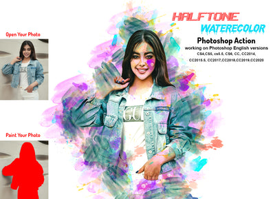 12 Halftone Effect Photoshop Actions Bundle - Artixty