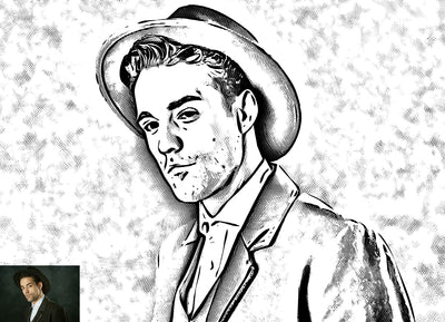 10 Engraving Effect Photoshop Actions Bundle - Artixty
