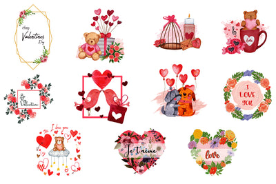 1090 Prestigious Watercolor Illustrations Bundle-Graphics-Artixty