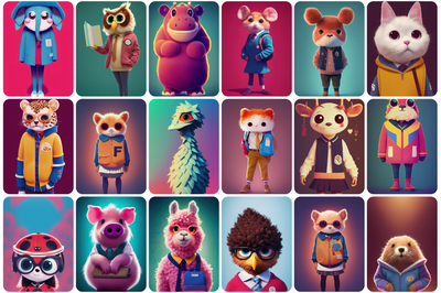 115+ Cute School Animals Bundle - Artixty