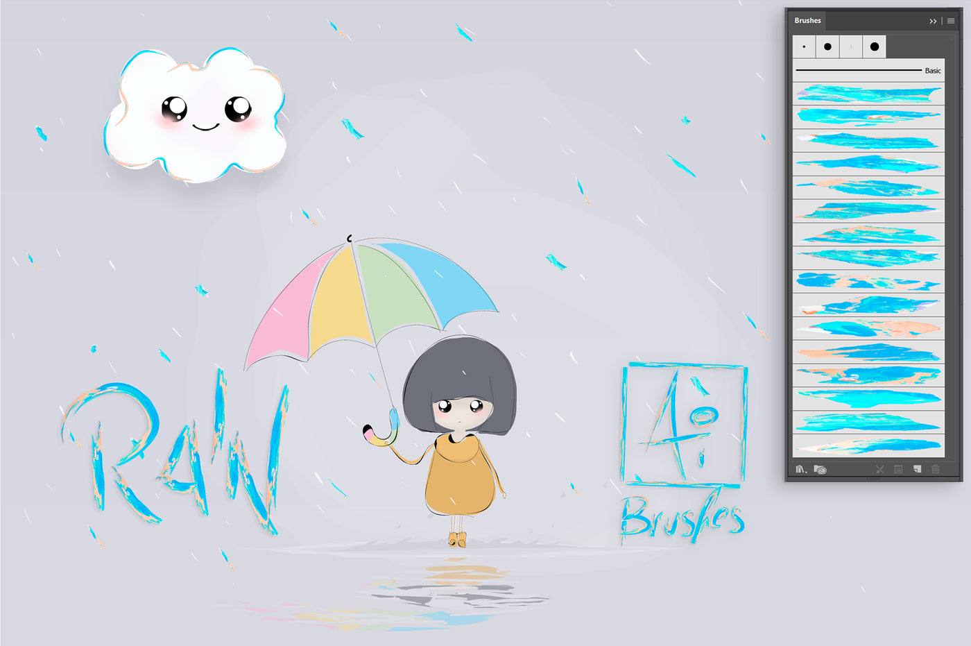 700+ Colourful Illustrator Brushes Bundle-Add-Ons-Artixty