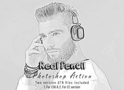 12 Sketch Drawing Photoshop Actions Bundle - Artixty