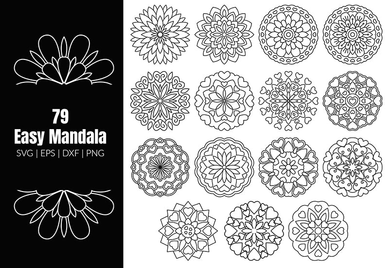 350+ Super Mandala Designs Bundle-Templates-Artixty