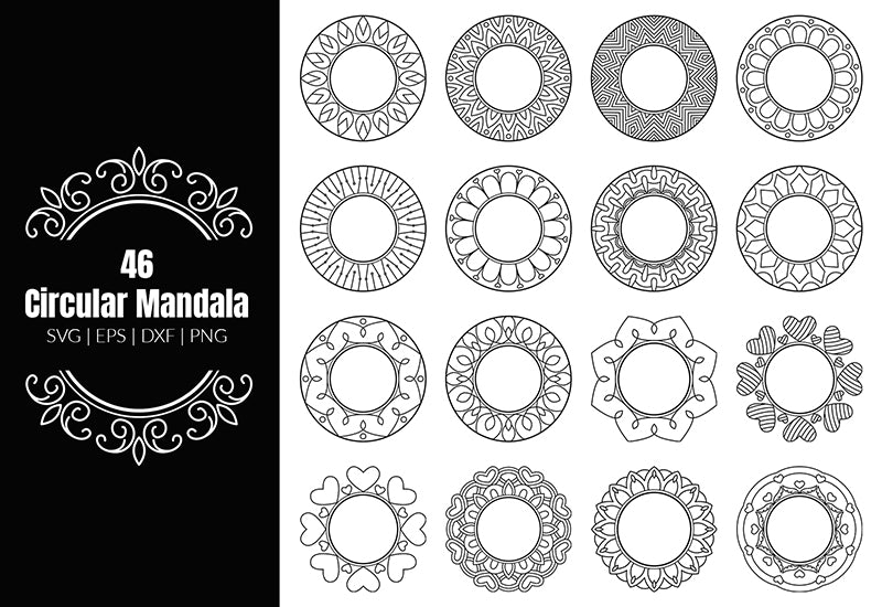 350+ Super Mandala Designs Bundle-Templates-Artixty