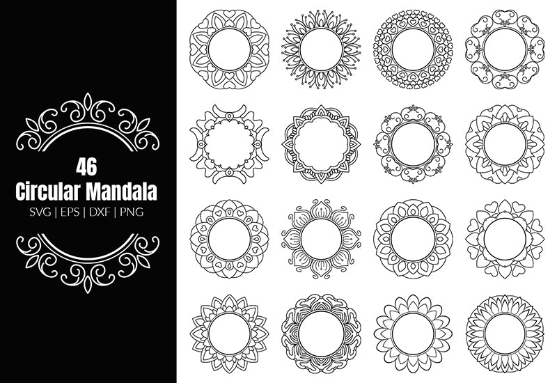 350+ Super Mandala Designs Bundle-Templates-Artixty