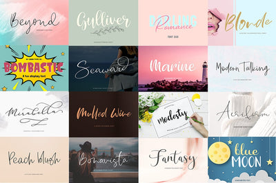 The Super Gorgeous Handwritten Fonts Bundle - 200+ Fonts-Fonts-Artixty