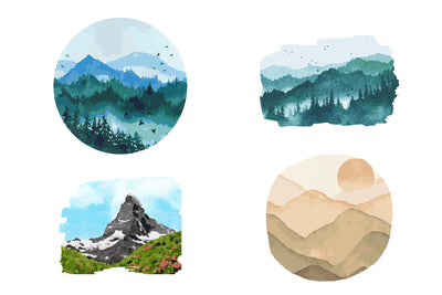 1090 Prestigious Watercolor Illustrations Bundle-Graphics-Artixty