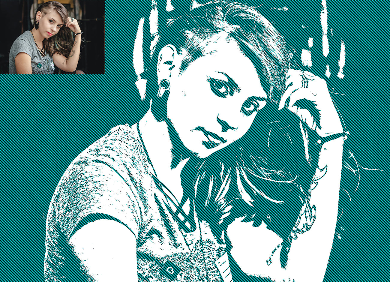 12 Halftone Effect Photoshop Actions Bundle - Artixty