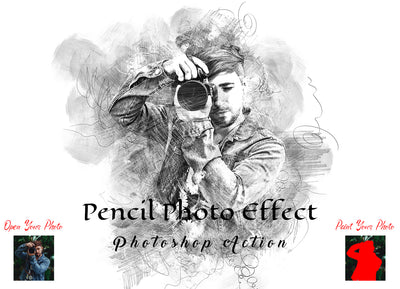 15-In-1 Drawing Effect Photoshop Actions Bundle - Artixty