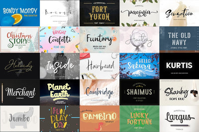 The Super Gorgeous Handwritten Fonts Bundle - 200+ Fonts-Fonts-Artixty