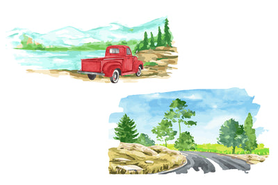 1090 Prestigious Watercolor Illustrations Bundle-Graphics-Artixty