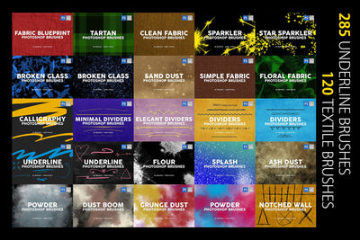 3000+ Photoshop Texture & Stamp Brushes Bundle - Artixty