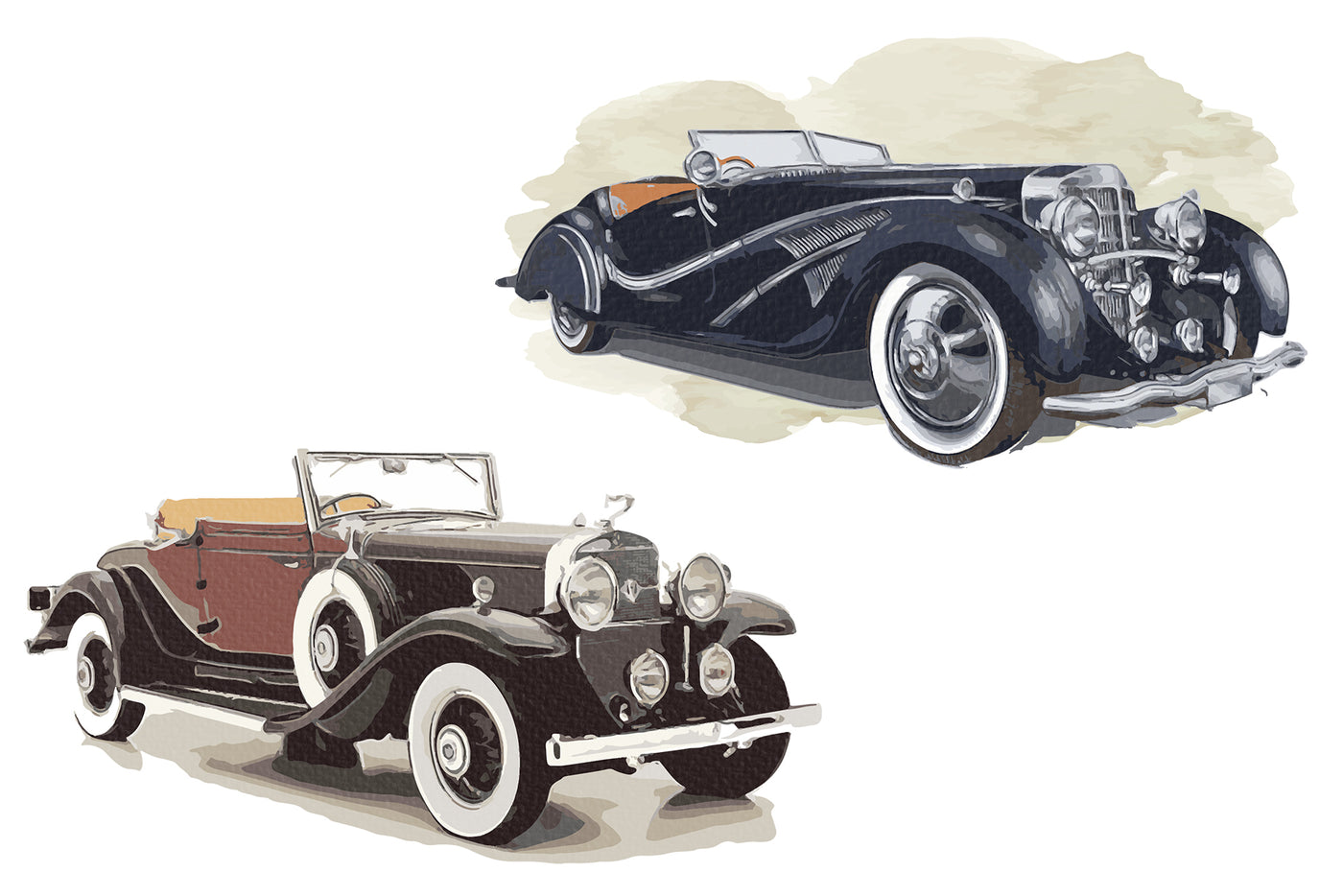 1090 Prestigious Watercolor Illustrations Bundle-Graphics-Artixty