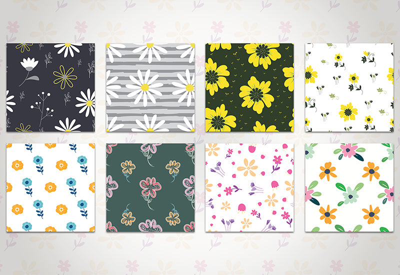 214+ Lovely Seamless Vector Patterns Bundle-Graphics-Artixty