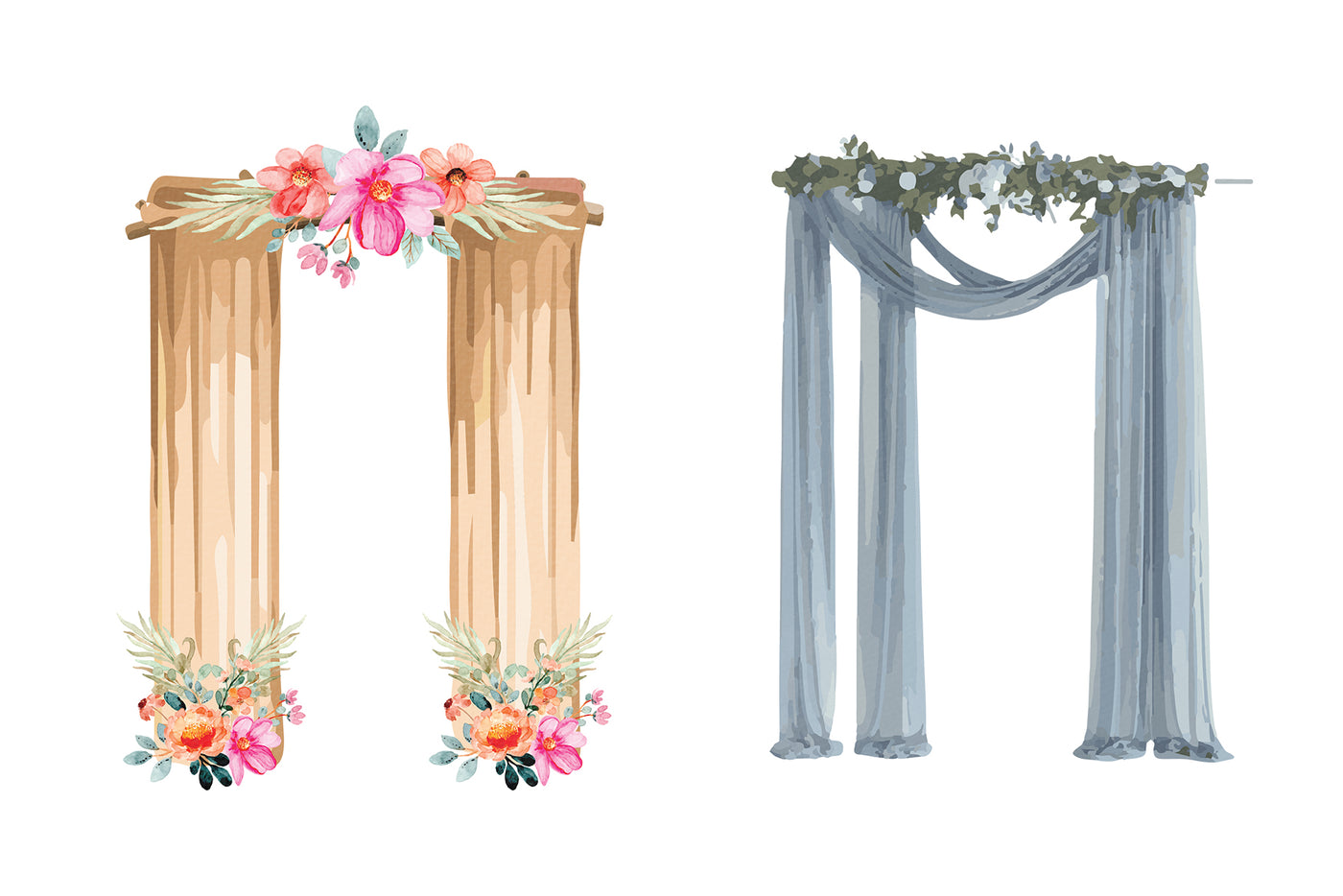 1090 Prestigious Watercolor Illustrations Bundle-Graphics-Artixty