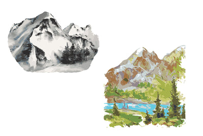 1090 Prestigious Watercolor Illustrations Bundle-Graphics-Artixty