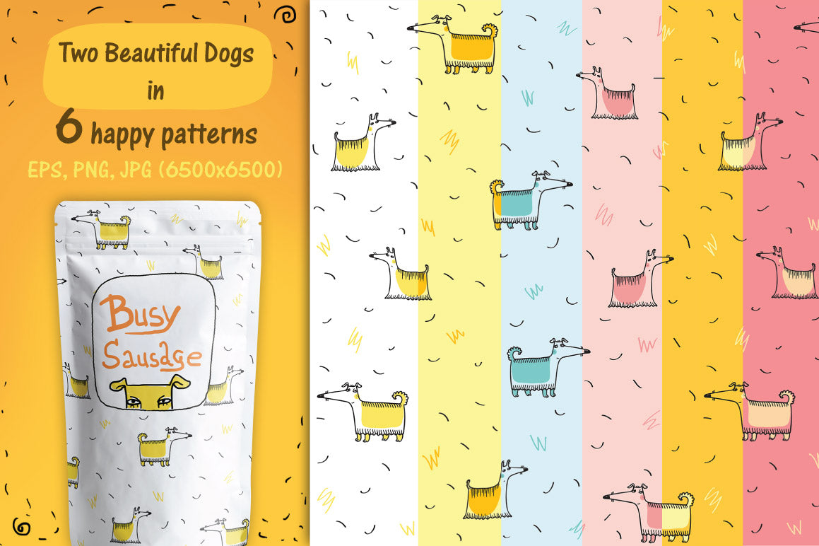 Hand-Drawn Dog Designs Mega Bundle - Artixty