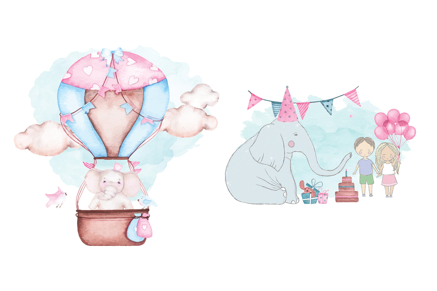 1090 Prestigious Watercolor Illustrations Bundle-Graphics-Artixty