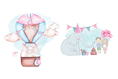 1090 Prestigious Watercolor Illustrations Bundle-Graphics-Artixty