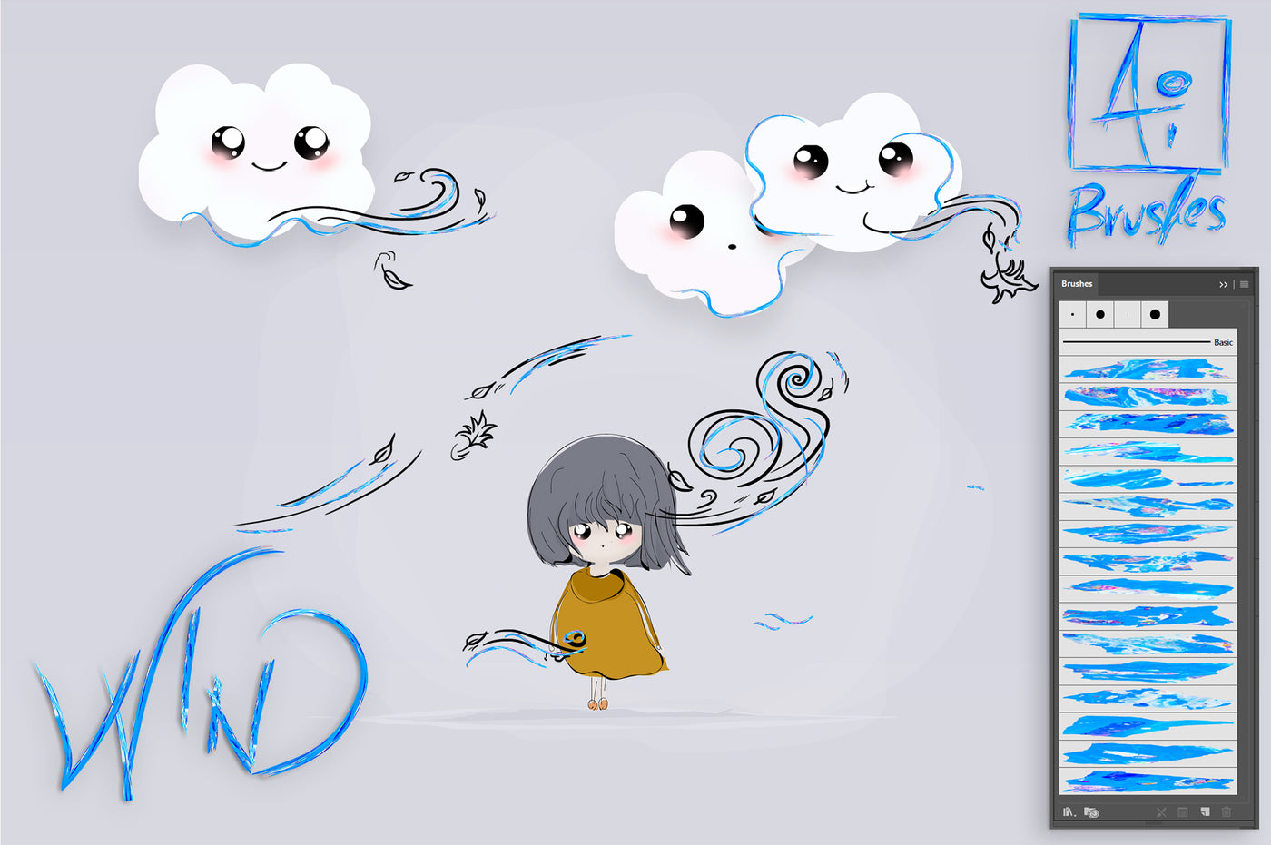 700+ Colourful Illustrator Brushes Bundle-Add-Ons-Artixty
