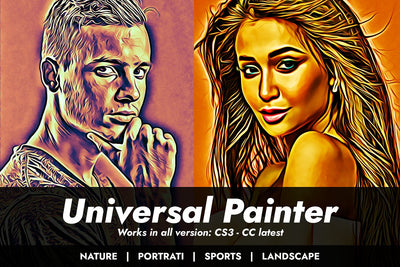 The 10-in-1 Fabulous Oil Paint Effects Bundle-Add-Ons-Artixty