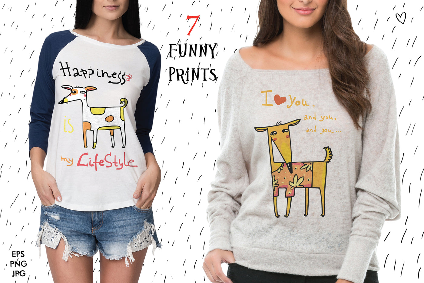 Hand-Drawn Dog Designs Mega Bundle - Artixty