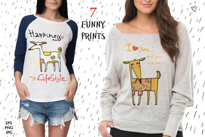 Hand-Drawn Dog Designs Mega Bundle - Artixty