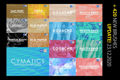 3000+ Photoshop Texture & Stamp Brushes Bundle - Artixty