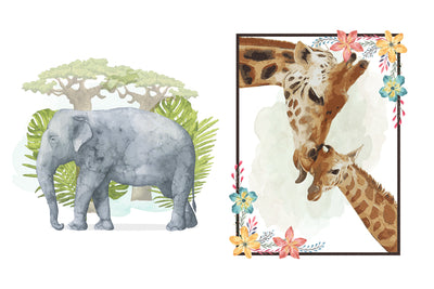 1090 Prestigious Watercolor Illustrations Bundle-Graphics-Artixty