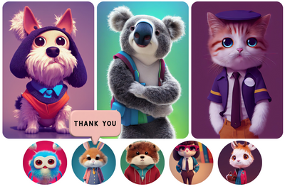 115+ Cute School Animals Bundle - Artixty