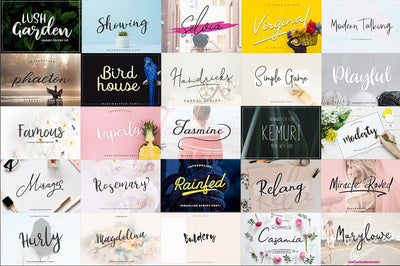 The Super Gorgeous Handwritten Fonts Bundle - 200+ Fonts-Fonts-Artixty