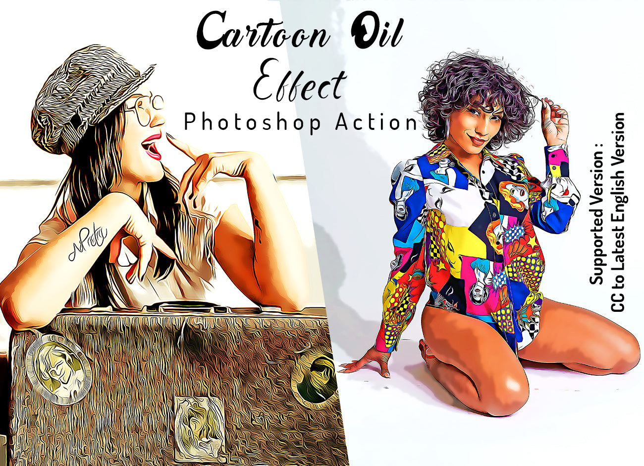 12 Oil Effect Photoshop Actions Bundle - Artixty