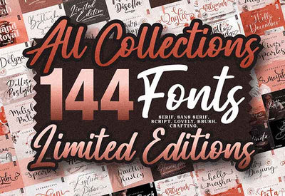 The Aristocratic Font Mega Bundle - 144 Classic Fonts-Fonts-Artixty