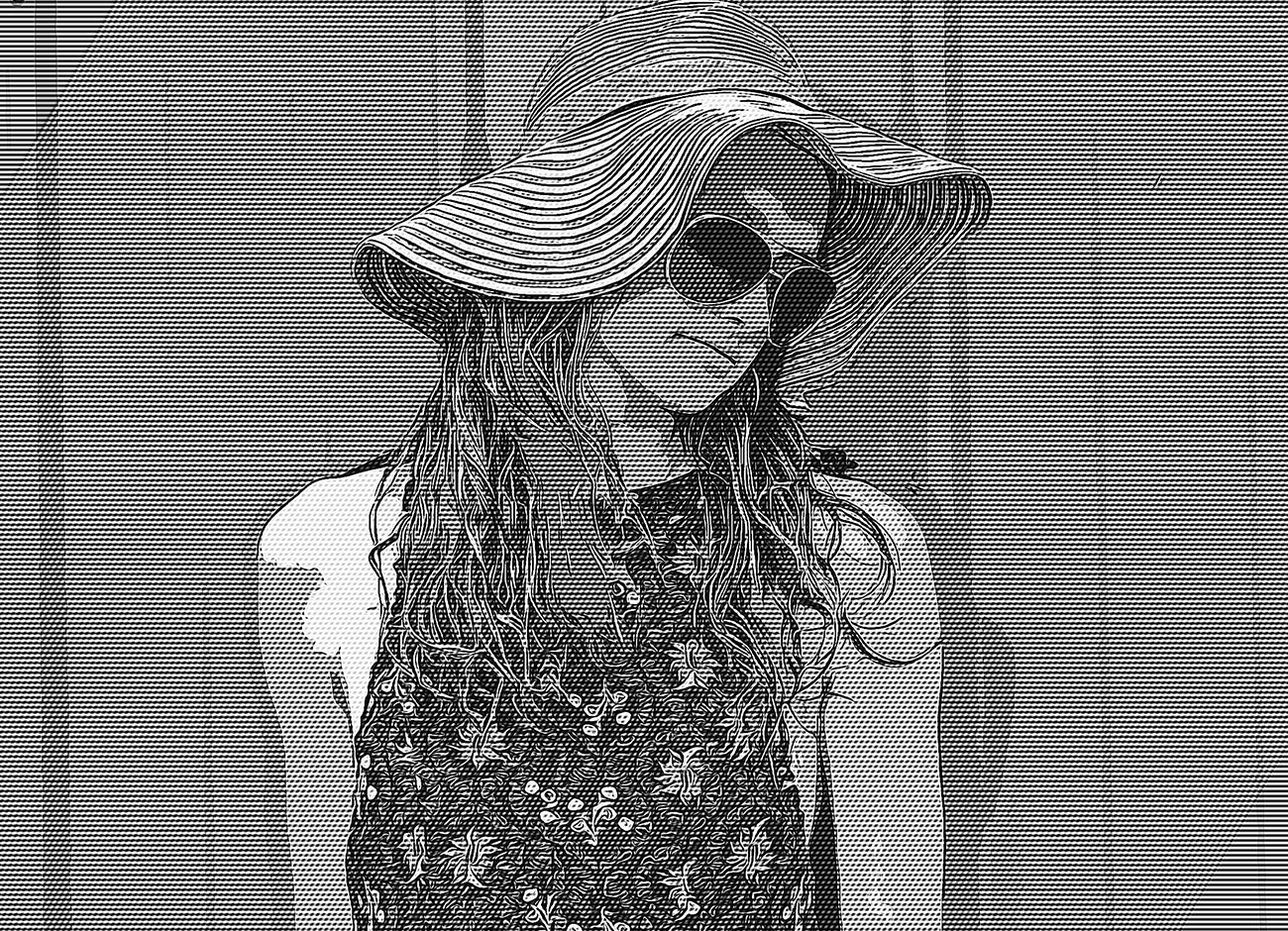10 Engraving Effect Photoshop Actions Bundle - Artixty