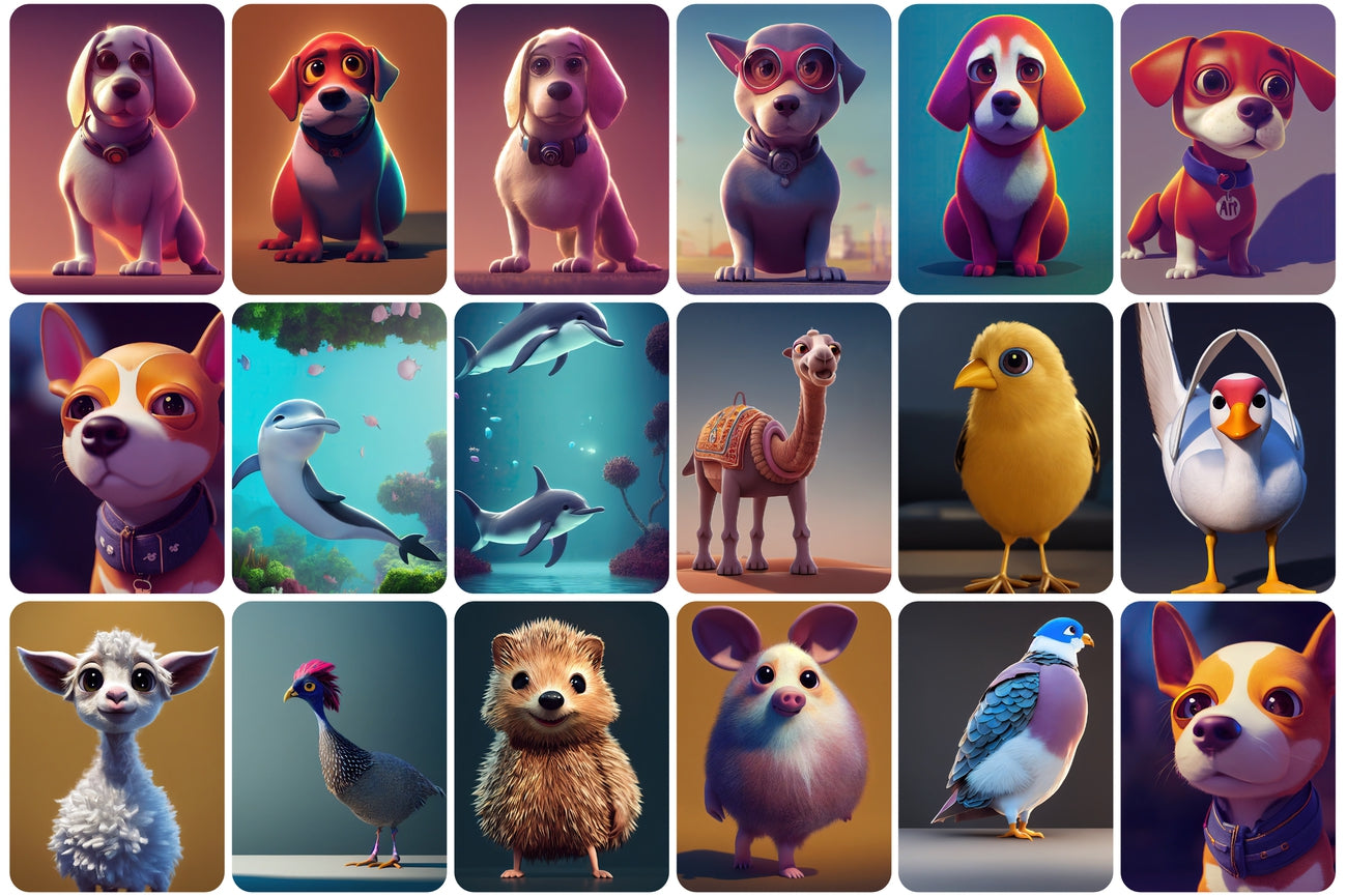 385 Adorable and Unique Animals Bundle - Artixty